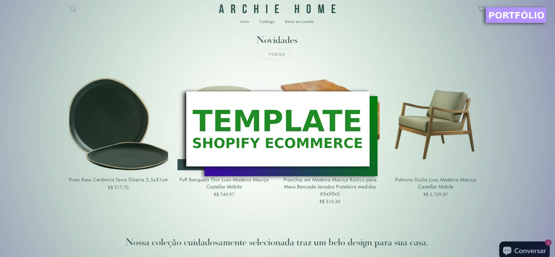 Projeto Template Shopify Ecommerce